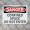 Signmission 7 in H x 10 in W, Plastic, Rectangle, Confined Space Do Not Enter OS-2PACK-DS-P-710-L-19286 - alternate 3